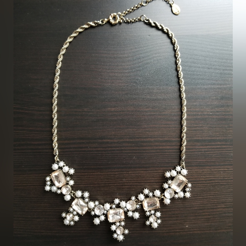Clear Rhinestone Statement Necklace from LOFT